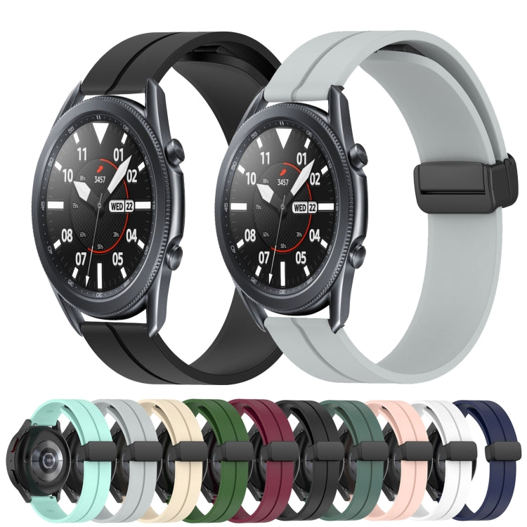 Cinturino in silicone con chiusura magnetica in tinta unita da 22 mm, For Samsung Galaxy Watch3 45mm, For Samsung Galaxy Watch 46mm