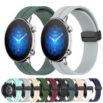 Cinturino in silicone con chiusura magnetica in tinta unita da 22 mm, For Amazfit GTR 3 Pro, For Amazfit GTR 2e