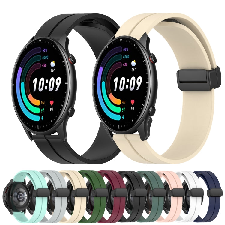 Cinturino in silicone con chiusura magnetica in tinta unita da 22 mm, For Amazfit GTR 2, For Amazfit 3