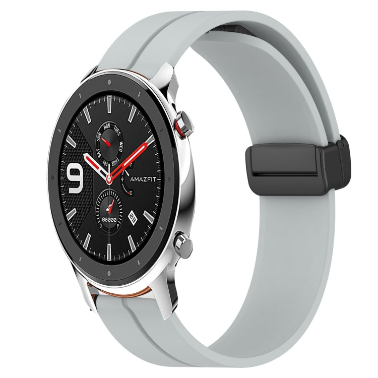 Cinturino in silicone con chiusura magnetica in tinta unita da 22 mm, For Amazfit GTR 47mm