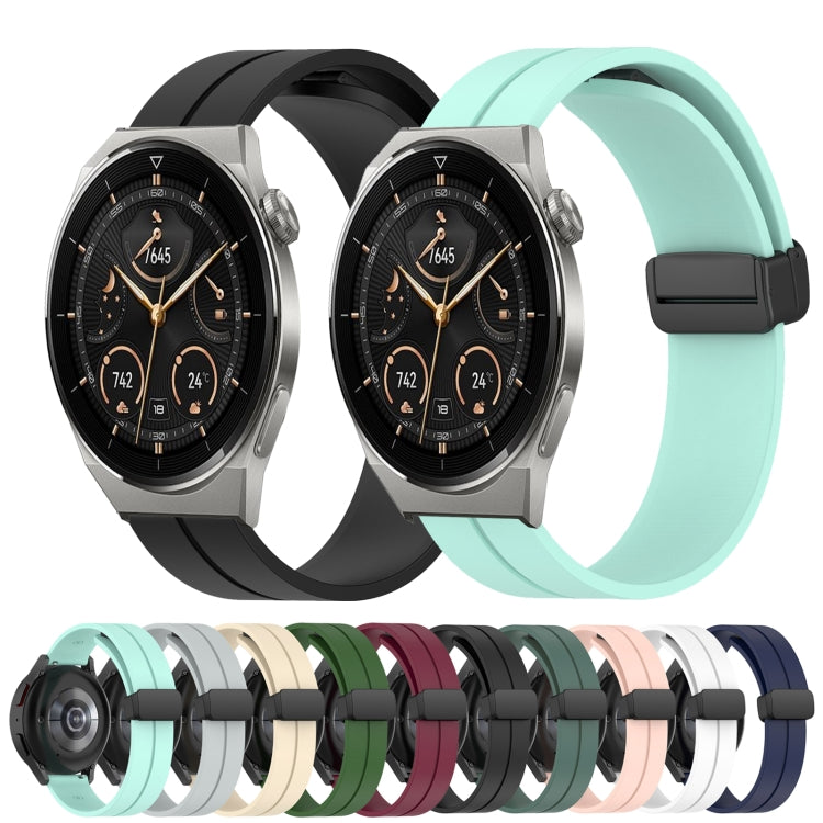 Cinturino in silicone con chiusura magnetica in tinta unita da 22 mm, For Huawei Watch GT3 Pro 46mm, For Huawei Watch GT3 46mm