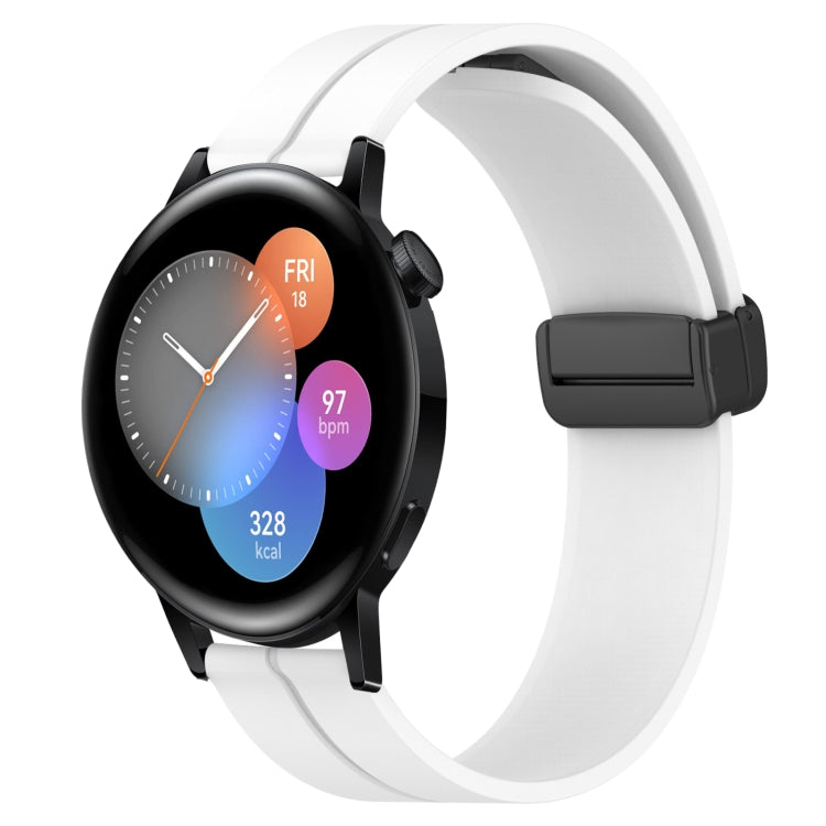 Cinturino in silicone con chiusura magnetica in tinta unita da 22 mm, For Huawei Watch GT3 Pro 46mm, For Huawei Watch GT3 46mm
