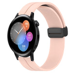 Cinturino in silicone con chiusura magnetica in tinta unita da 22 mm, For Huawei Watch GT3 Pro 46mm, For Huawei Watch GT3 46mm