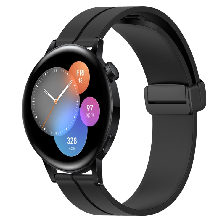 Cinturino in silicone con chiusura magnetica in tinta unita da 22 mm, For Huawei Watch GT3 Pro 46mm, For Huawei Watch GT3 46mm