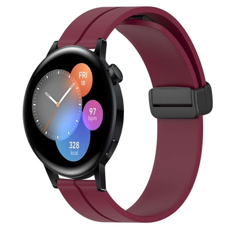 Cinturino in silicone con chiusura magnetica in tinta unita da 22 mm, For Huawei Watch GT3 Pro 46mm, For Huawei Watch GT3 46mm