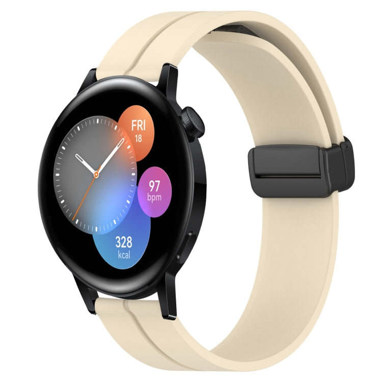 Cinturino in silicone con chiusura magnetica in tinta unita da 22 mm, For Huawei Watch GT3 Pro 46mm, For Huawei Watch GT3 46mm