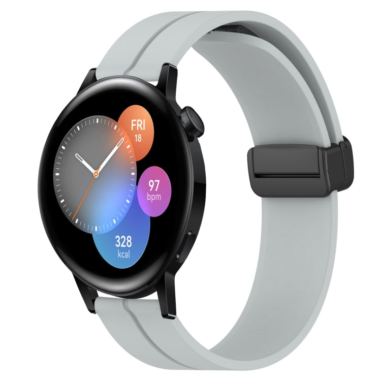 Cinturino in silicone con chiusura magnetica in tinta unita da 22 mm, For Huawei Watch GT3 Pro 46mm, For Huawei Watch GT3 46mm