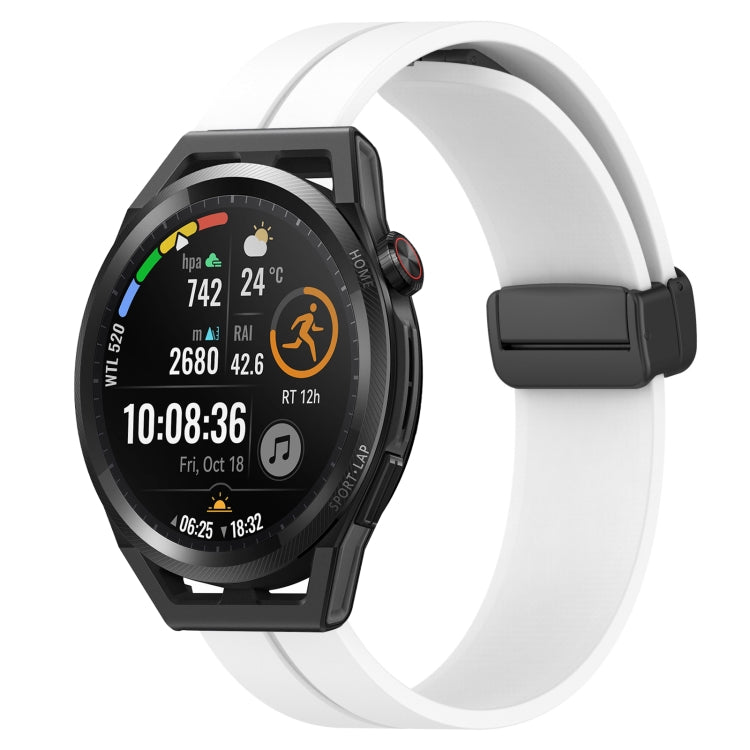 Cinturino in silicone con chiusura magnetica in tinta unita da 22 mm, For Huawei Watch GT Runner, For Huawei Watch 3