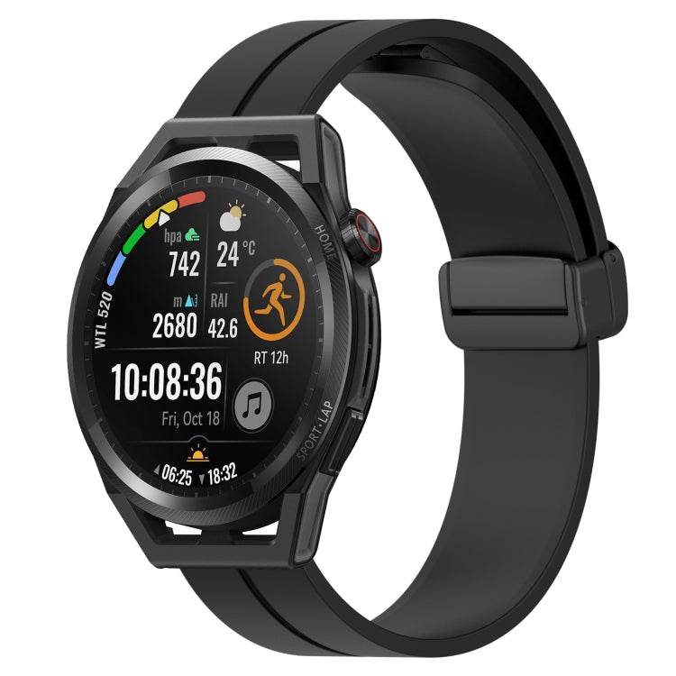 Cinturino in silicone con chiusura magnetica in tinta unita da 22 mm, For Huawei Watch GT Runner, For Huawei Watch 3
