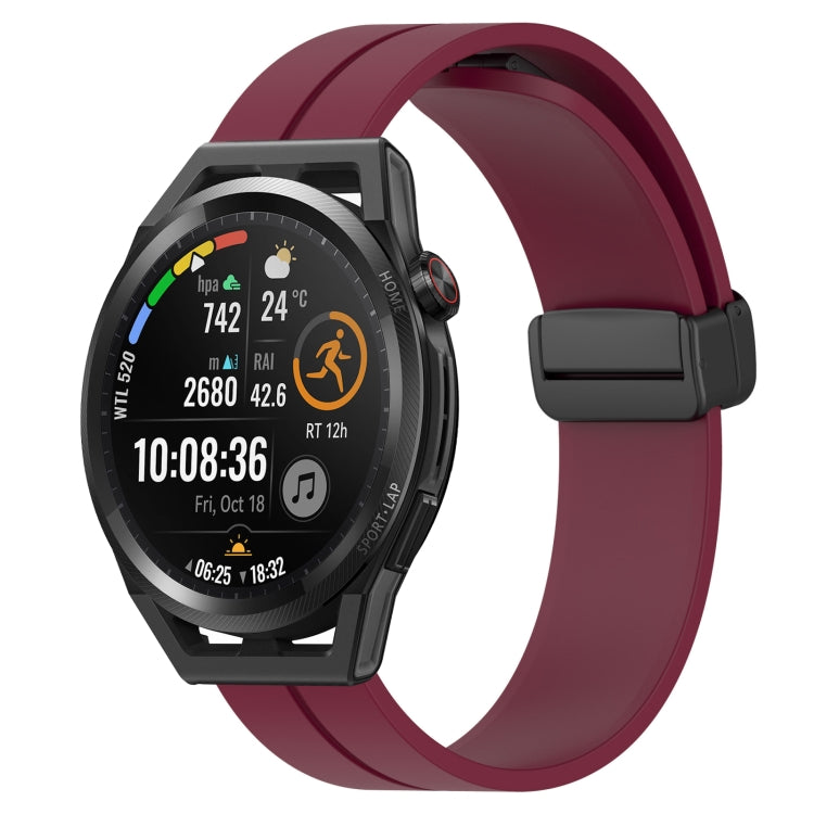Cinturino in silicone con chiusura magnetica in tinta unita da 22 mm, For Huawei Watch GT Runner, For Huawei Watch 3