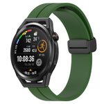 Cinturino in silicone con chiusura magnetica in tinta unita da 22 mm, For Huawei Watch GT Runner, For Huawei Watch 3