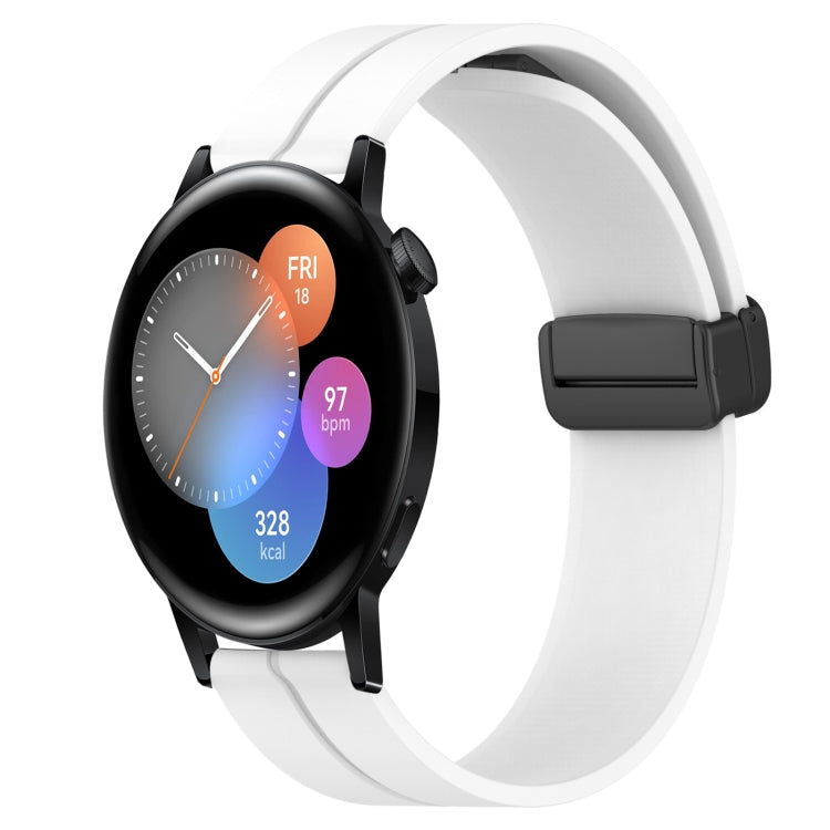 Cinturino in silicone con chiusura magnetica in tinta unita da 22 mm, For Huawei Watch GT Runner, For Huawei Watch 3