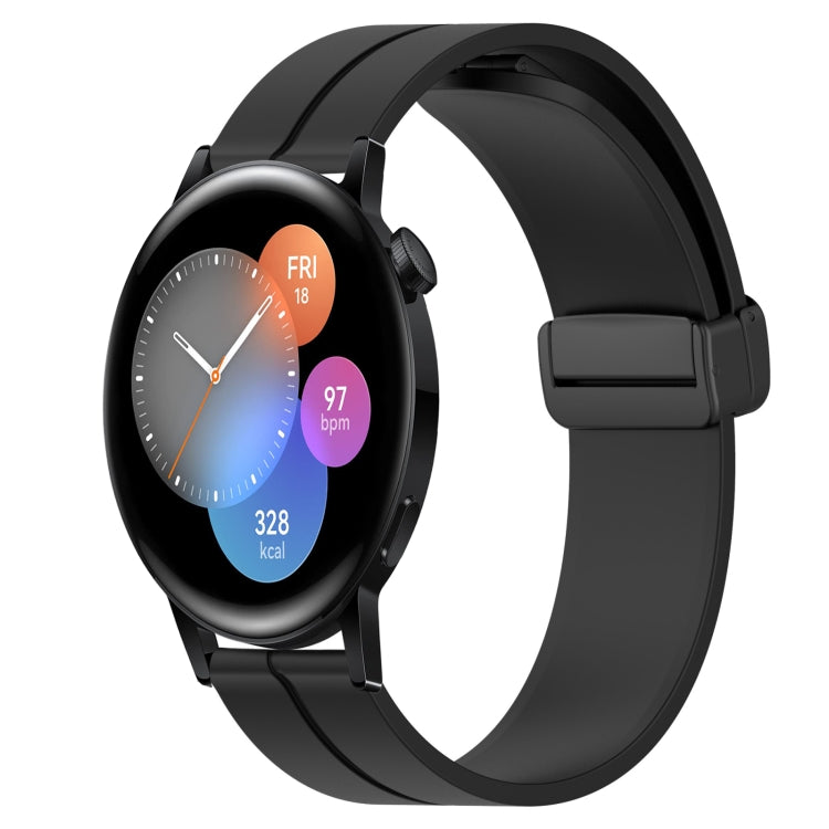Cinturino in silicone con chiusura magnetica in tinta unita da 22 mm, For Huawei Watch GT Runner, For Huawei Watch 3