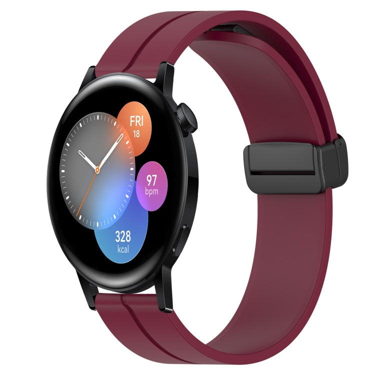 Cinturino in silicone con chiusura magnetica in tinta unita da 22 mm, For Huawei Watch GT Runner, For Huawei Watch 3