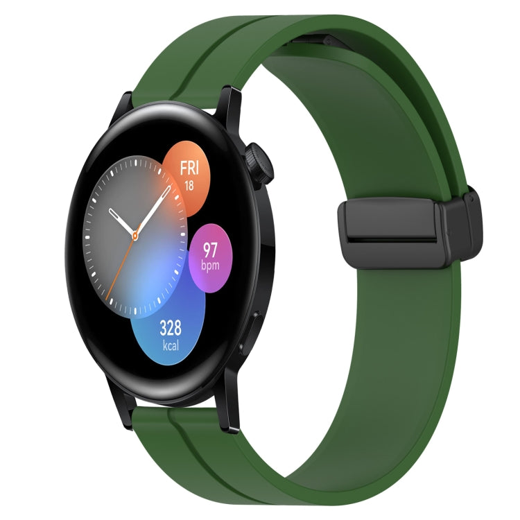 Cinturino in silicone con chiusura magnetica in tinta unita da 22 mm, For Huawei Watch GT Runner, For Huawei Watch 3