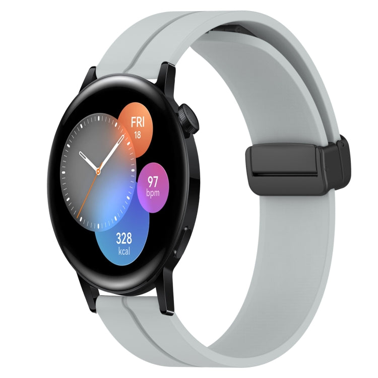 Cinturino in silicone con chiusura magnetica in tinta unita da 22 mm, For Huawei Watch GT Runner, For Huawei Watch 3