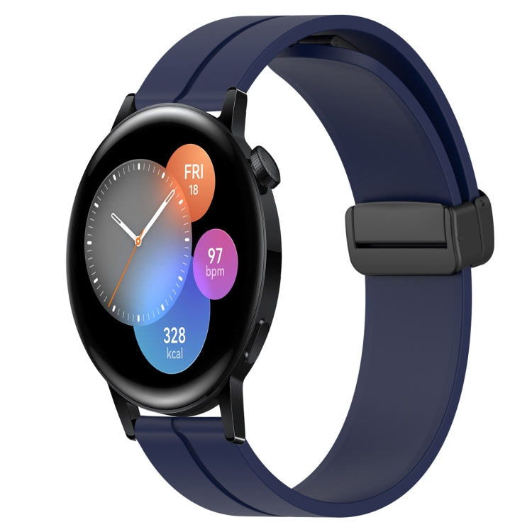 Cinturino in silicone con chiusura magnetica in tinta unita da 22 mm, For Huawei Watch GT Runner, For Huawei Watch 3