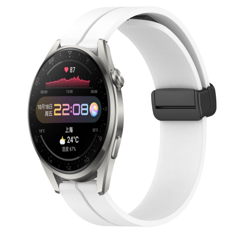 Cinturino in silicone con chiusura magnetica in tinta unita da 22 mm, For Huawei Watch 3 Pro, For Huawei GT2 Pro