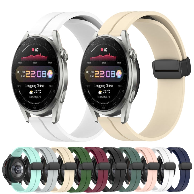 Cinturino in silicone con chiusura magnetica in tinta unita da 22 mm, For Huawei Watch 3 Pro, For Huawei GT2 Pro