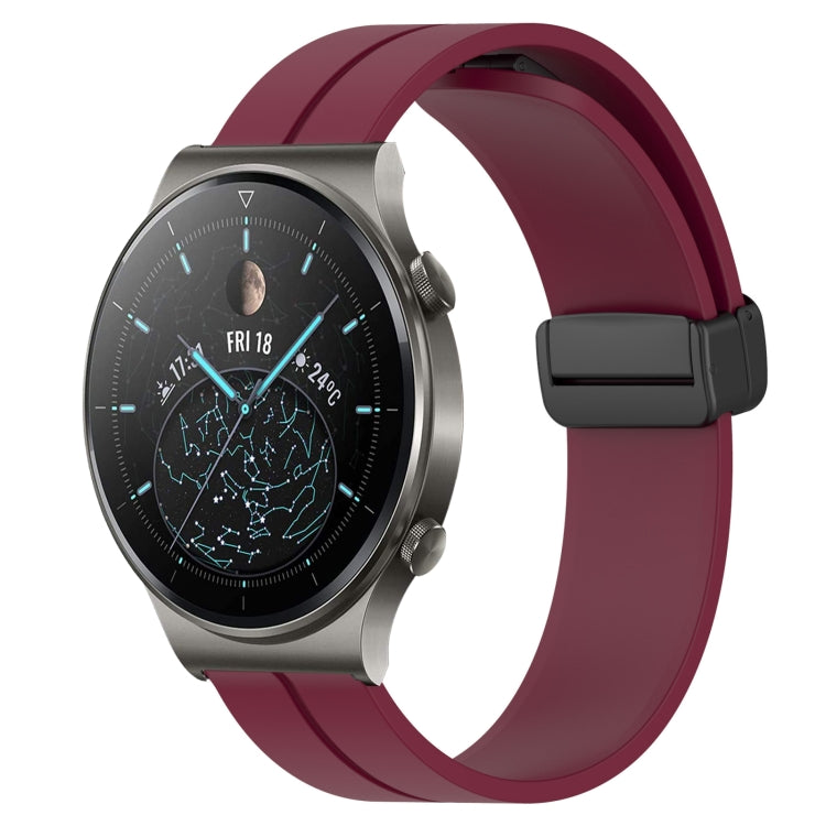 Cinturino in silicone con chiusura magnetica in tinta unita da 22 mm, For Huawei Watch 3 Pro, For Huawei GT2 Pro