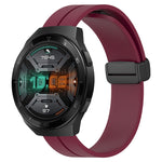 Cinturino in silicone con chiusura magnetica in tinta unita da 22 mm, For Huawei Watch GT 2E, For Huawei GT2 46mm