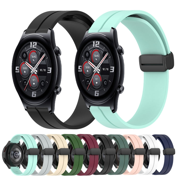 Cinturino in silicone con chiusura magnetica in tinta unita da 22 mm, For Honor Watch GS 3, For Honor Watch GS Pro