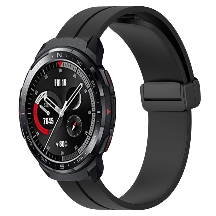 Cinturino in silicone con chiusura magnetica in tinta unita da 22 mm, For Honor Watch GS 3, For Honor Watch GS Pro