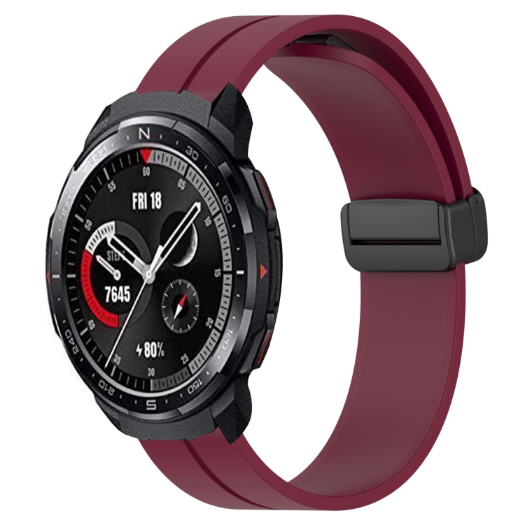 Cinturino in silicone con chiusura magnetica in tinta unita da 22 mm, For Honor Watch GS 3, For Honor Watch GS Pro