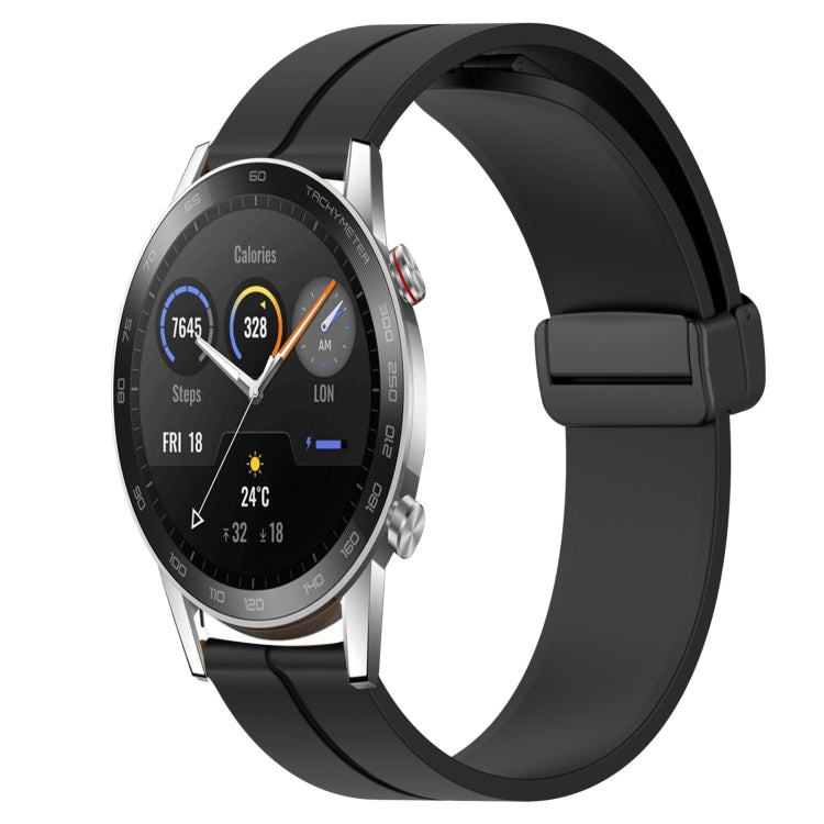 Cinturino in silicone con chiusura magnetica in tinta unita da 22 mm, For Honor Magic Watch 2 46mm, For Honor Watch Dream