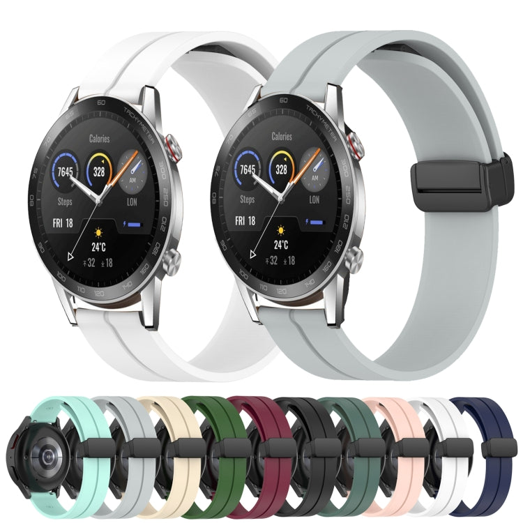 Cinturino in silicone con chiusura magnetica in tinta unita da 22 mm, For Honor Magic Watch 2 46mm, For Honor Watch Dream