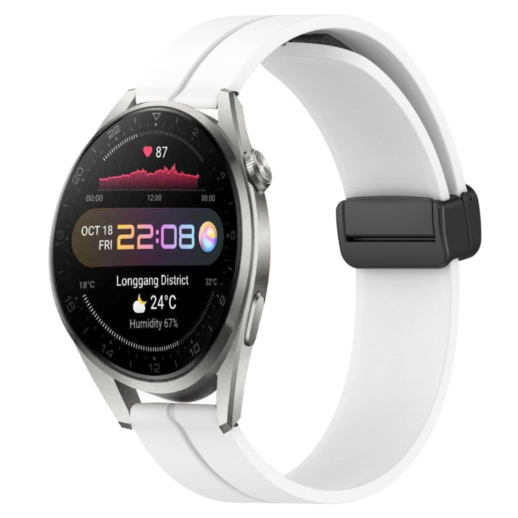 Cinturino in silicone con chiusura magnetica in tinta unita da 22 mm, For Huawei Watch 3 Pro New
