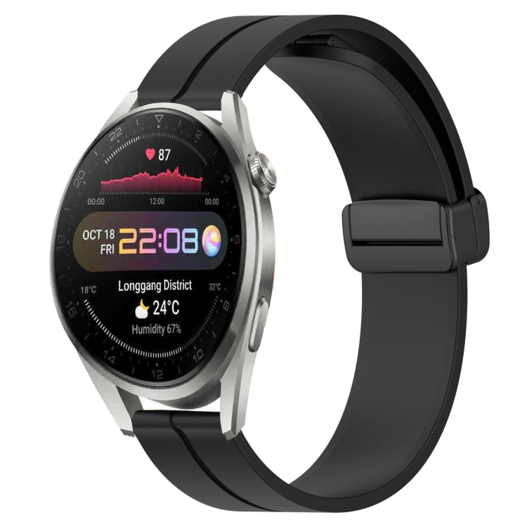 Cinturino in silicone con chiusura magnetica in tinta unita da 22 mm, For Huawei Watch 3 Pro New