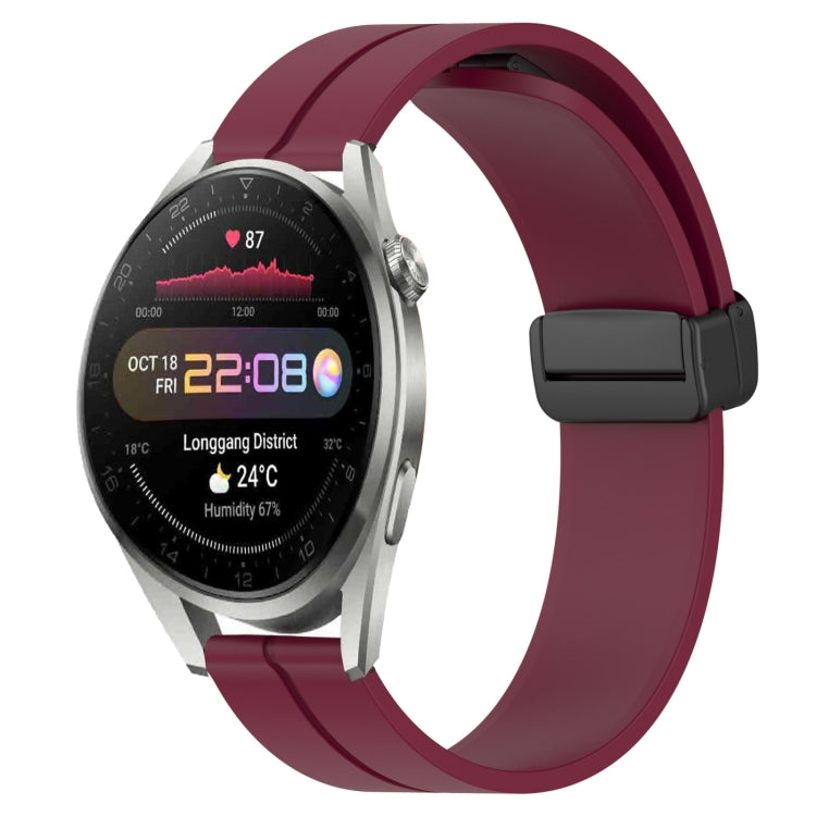 Cinturino in silicone con chiusura magnetica in tinta unita da 22 mm, For Huawei Watch 3 Pro New