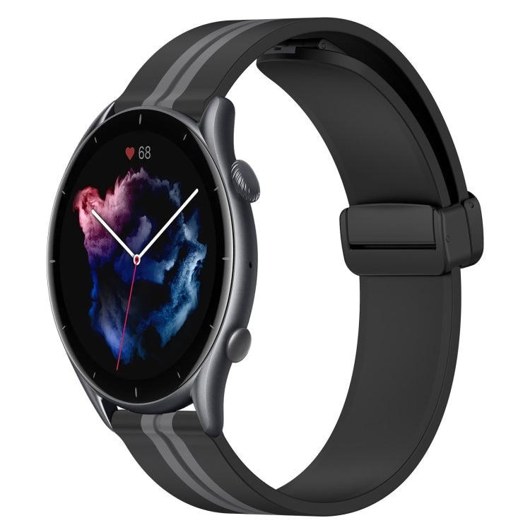 Cinturino in silicone con chiusura magnetica pieghevole da 22 mm, For Amazfit GTR 4, For Amazfit GTR 3