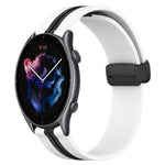 Cinturino in silicone con chiusura magnetica pieghevole da 22 mm, For Amazfit GTR 3 Pro, For Amazfit GTR 2e