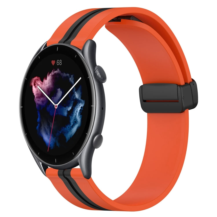 Cinturino in silicone con chiusura magnetica pieghevole da 22 mm, For Amazfit GTR 3 Pro, For Amazfit GTR 2e