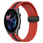 Cinturino in silicone con chiusura magnetica pieghevole da 22 mm, For Amazfit GTR 3 Pro, For Amazfit GTR 2e