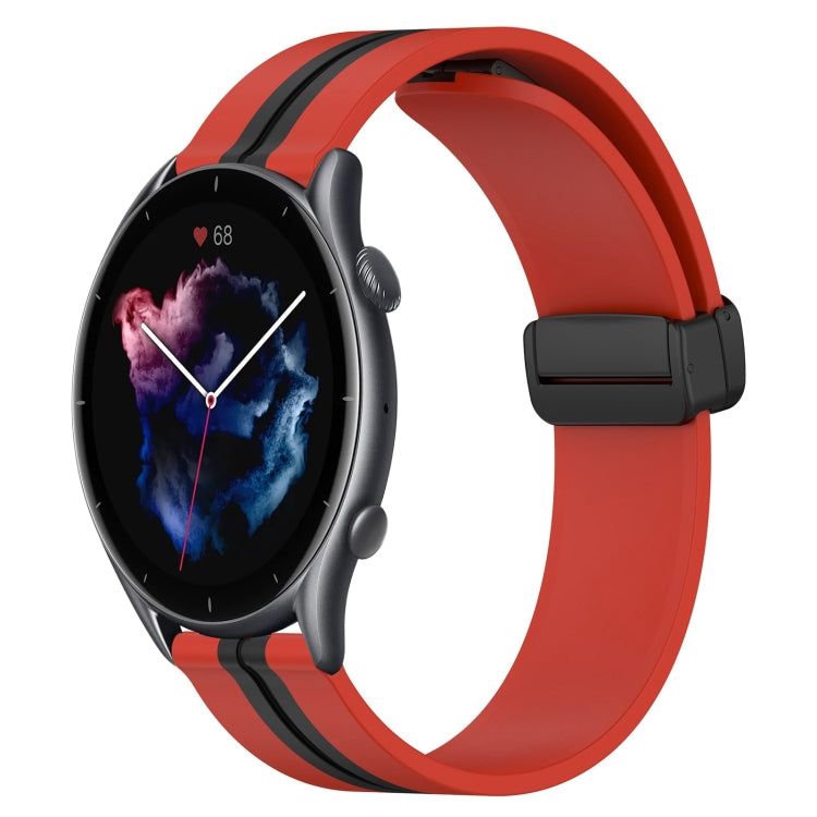 Cinturino in silicone con chiusura magnetica pieghevole da 22 mm, For Amazfit GTR 3 Pro, For Amazfit GTR 2e