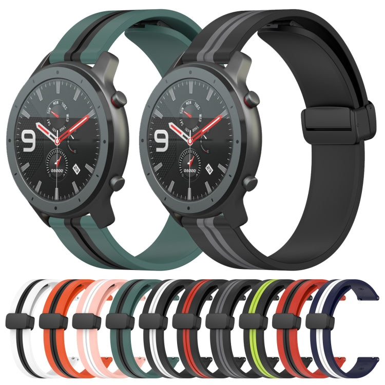 Cinturino in silicone con chiusura magnetica pieghevole da 22 mm, For Amazfit GTR 47mm