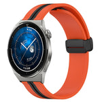 Cinturino in silicone con chiusura magnetica pieghevole da 22 mm, For Huawei Watch GT3 Pro 46mm, For Huawei Watch GT3 46mm