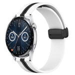 Cinturino in silicone con chiusura magnetica pieghevole da 22 mm, For Huawei Watch GT3 Pro 46mm, For Huawei Watch GT3 46mm
