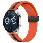Cinturino in silicone con chiusura magnetica pieghevole da 22 mm, For Huawei Watch GT3 Pro 46mm, For Huawei Watch GT3 46mm