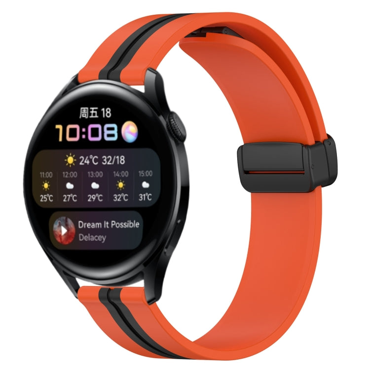 Cinturino in silicone con chiusura magnetica pieghevole da 22 mm, For Huawei Watch GT Runner, For Huawei Watch 3