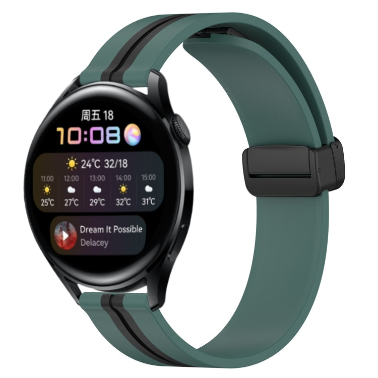 Cinturino in silicone con chiusura magnetica pieghevole da 22 mm, For Huawei Watch GT Runner, For Huawei Watch 3