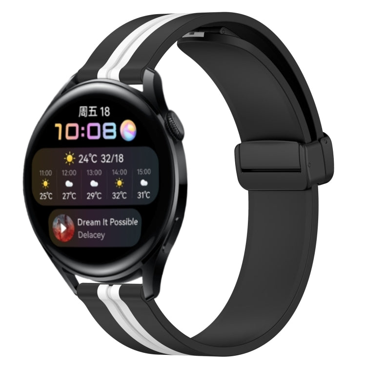 Cinturino in silicone con chiusura magnetica pieghevole da 22 mm, For Huawei Watch GT Runner, For Huawei Watch 3
