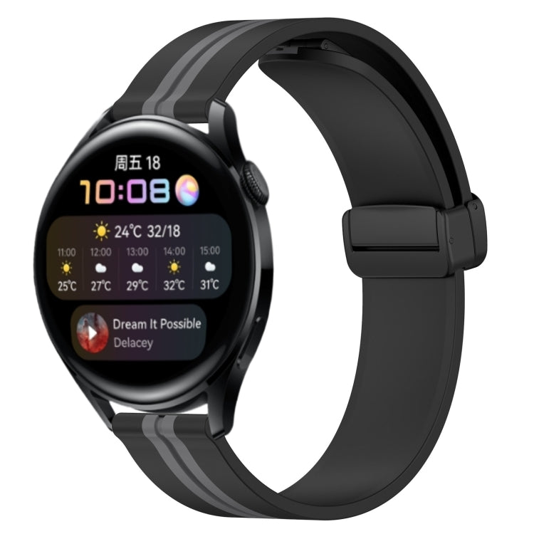 Cinturino in silicone con chiusura magnetica pieghevole da 22 mm, For Huawei Watch GT Runner, For Huawei Watch 3