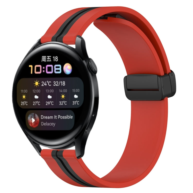 Cinturino in silicone con chiusura magnetica pieghevole da 22 mm, For Huawei Watch GT Runner, For Huawei Watch 3