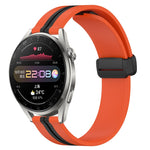 Cinturino in silicone con chiusura magnetica pieghevole da 22 mm, For Huawei Watch 3 Pro, For Huawei GT2 Pro