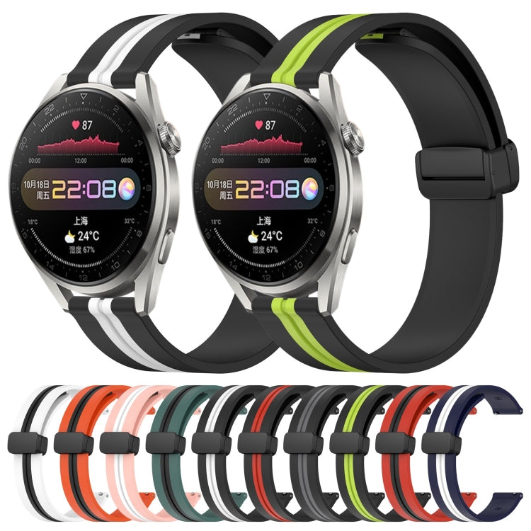 Cinturino in silicone con chiusura magnetica pieghevole da 22 mm, For Huawei Watch 3 Pro, For Huawei GT2 Pro