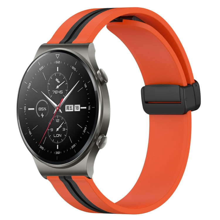 Cinturino in silicone con chiusura magnetica pieghevole da 22 mm, For Huawei Watch 3 Pro, For Huawei GT2 Pro